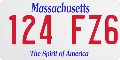 MA license plate 124FZ6