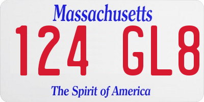 MA license plate 124GL8