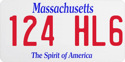 MA license plate 124HL6