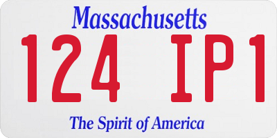 MA license plate 124IP1