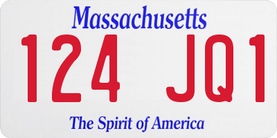 MA license plate 124JQ1