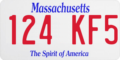 MA license plate 124KF5