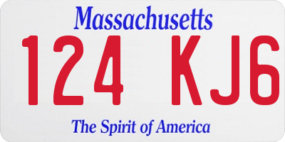 MA license plate 124KJ6