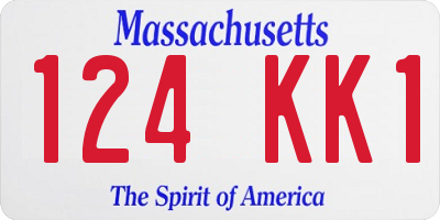 MA license plate 124KK1
