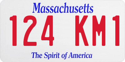 MA license plate 124KM1