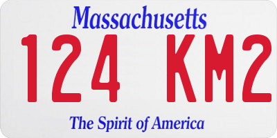 MA license plate 124KM2