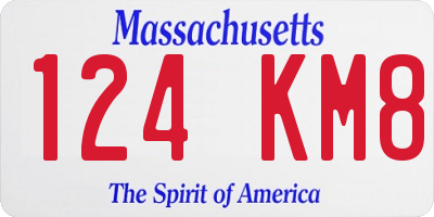 MA license plate 124KM8