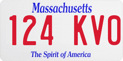 MA license plate 124KV0