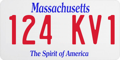 MA license plate 124KV1