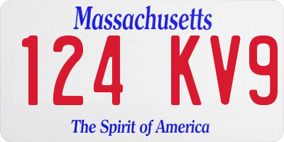 MA license plate 124KV9