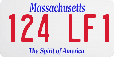 MA license plate 124LF1