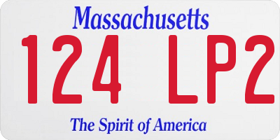 MA license plate 124LP2