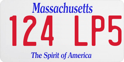 MA license plate 124LP5