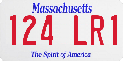 MA license plate 124LR1