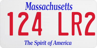 MA license plate 124LR2