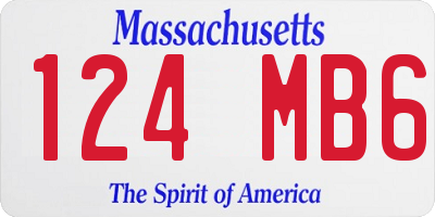 MA license plate 124MB6
