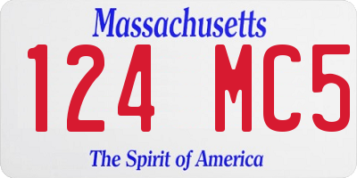 MA license plate 124MC5