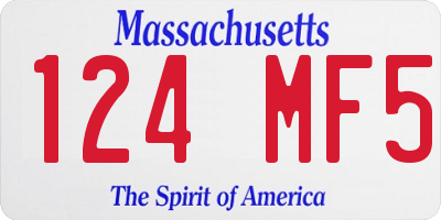 MA license plate 124MF5
