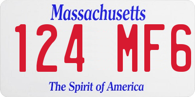 MA license plate 124MF6