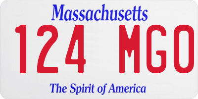 MA license plate 124MG0