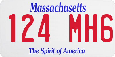 MA license plate 124MH6