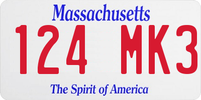 MA license plate 124MK3