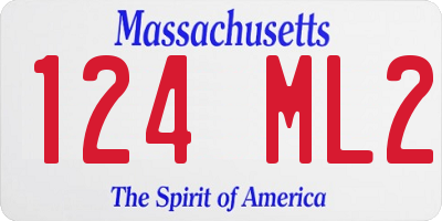 MA license plate 124ML2