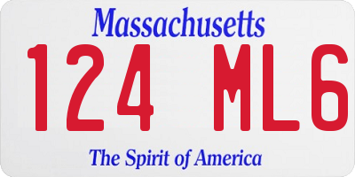 MA license plate 124ML6