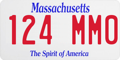 MA license plate 124MM0