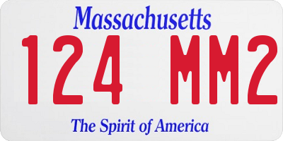 MA license plate 124MM2