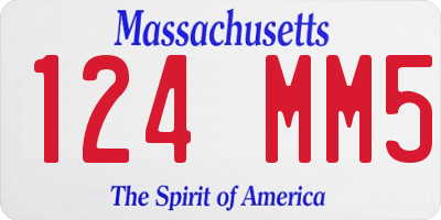 MA license plate 124MM5