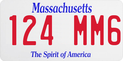 MA license plate 124MM6