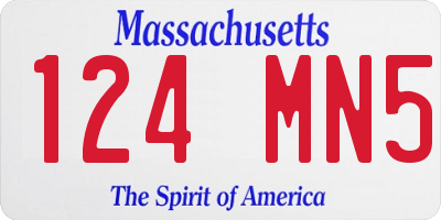 MA license plate 124MN5
