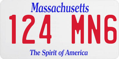 MA license plate 124MN6