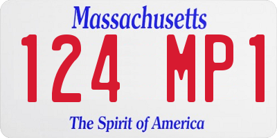 MA license plate 124MP1