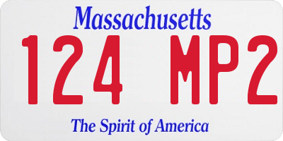 MA license plate 124MP2
