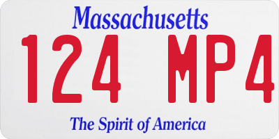 MA license plate 124MP4