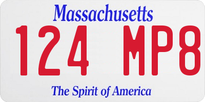 MA license plate 124MP8