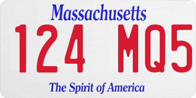 MA license plate 124MQ5
