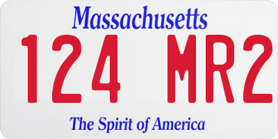 MA license plate 124MR2