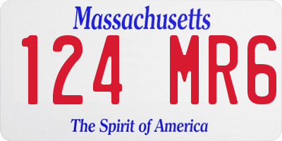 MA license plate 124MR6