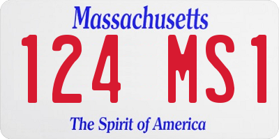 MA license plate 124MS1