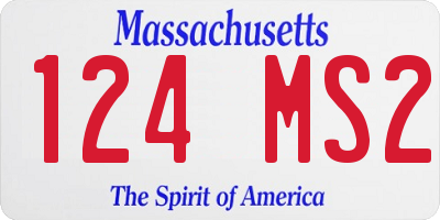 MA license plate 124MS2