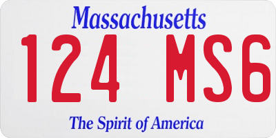 MA license plate 124MS6