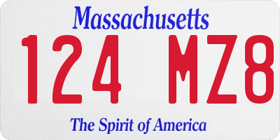 MA license plate 124MZ8