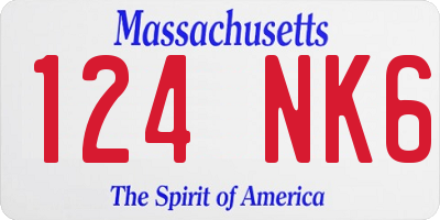 MA license plate 124NK6