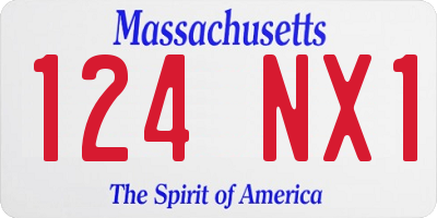 MA license plate 124NX1