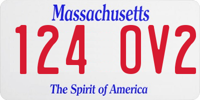 MA license plate 124OV2