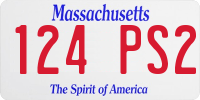 MA license plate 124PS2