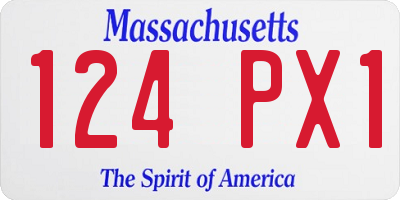 MA license plate 124PX1